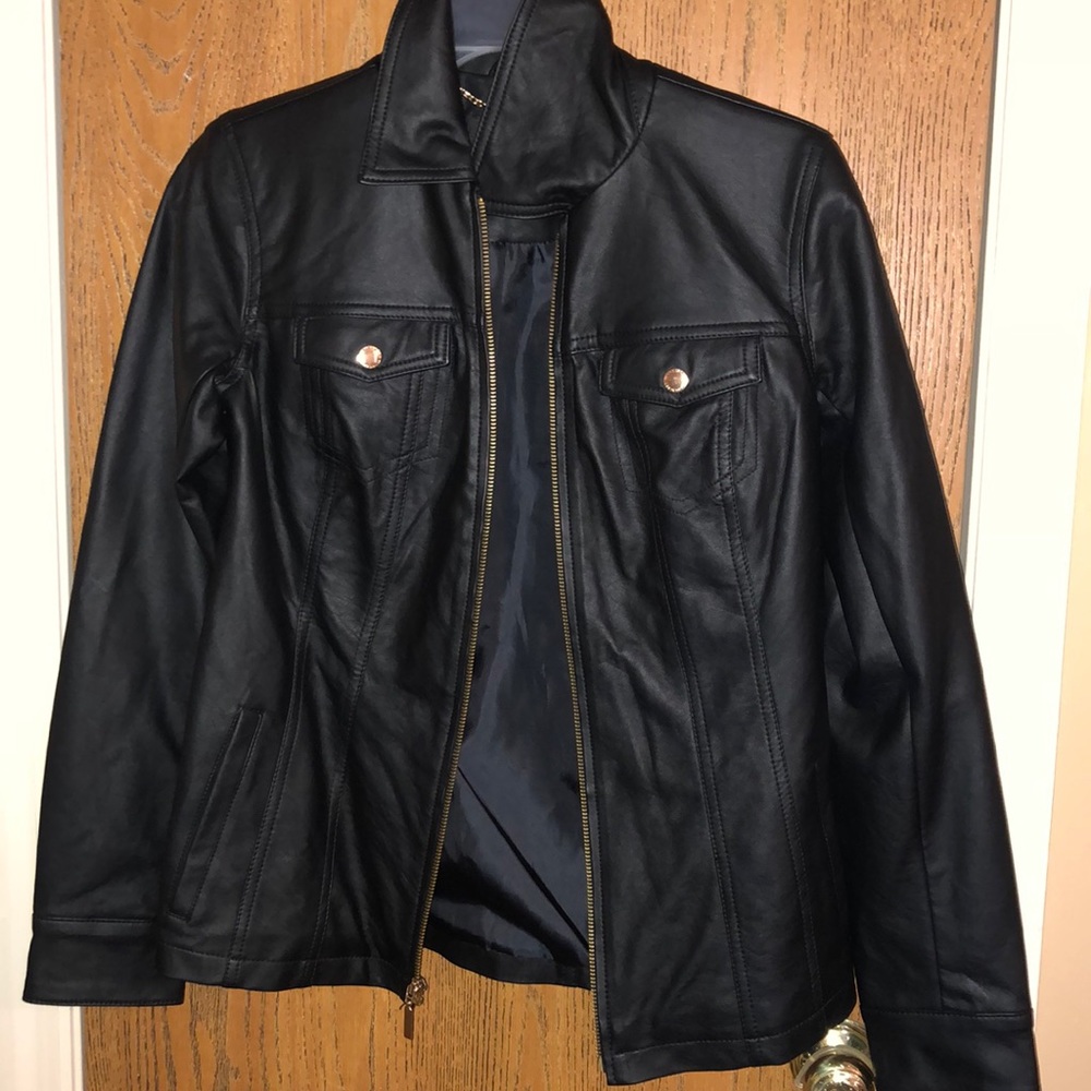 Dennis by Dennis Basso Faux Leather Jacket - Picture 1 of 4